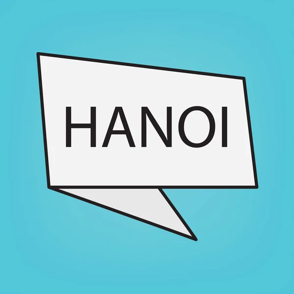 Palabra Hanoi Una Ilustración Vector Pegatina — Vector de stock