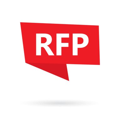 RFP (istek için öneri) kısaltma bir etiket-vektör çizim üzerinde