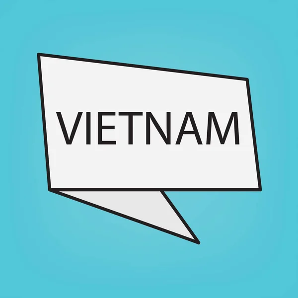 Vietnam Word Een Sticker Vector Illustratie — Stockvector