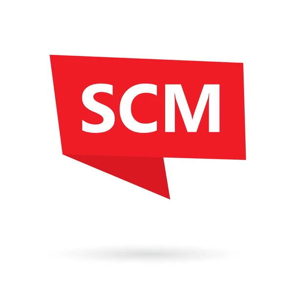Scm Supply Chain Management Akronym Auf Einer Aufkleber Vektor Illustration — Stockvektor