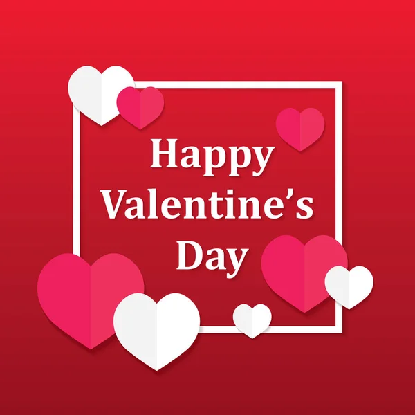 Happy Valentine Day Card Vector Illustratie — Stockvector
