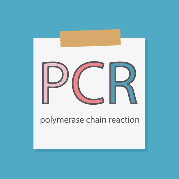 PCR Polymerase Chain Reaction written on a notebook paper- vector illustration