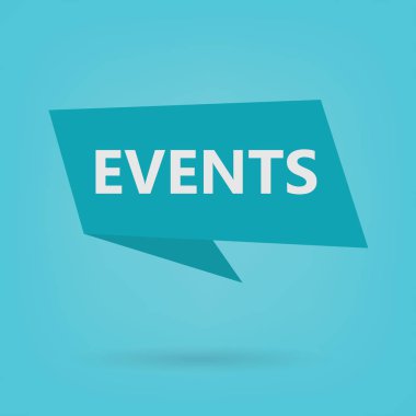 events word on a sticker- vector illustration clipart
