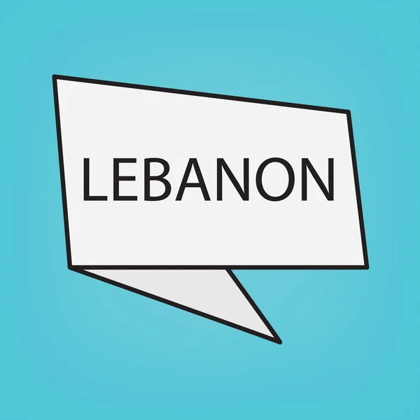 Liban Słowo Naklejce Wektorowej — Wektor stockowy