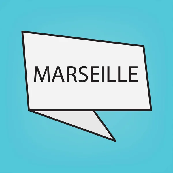 Marseille Mot Sur Autocollant Illustration Vectorielle — Image vectorielle