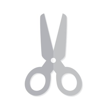 gri makas simge vektör çizim