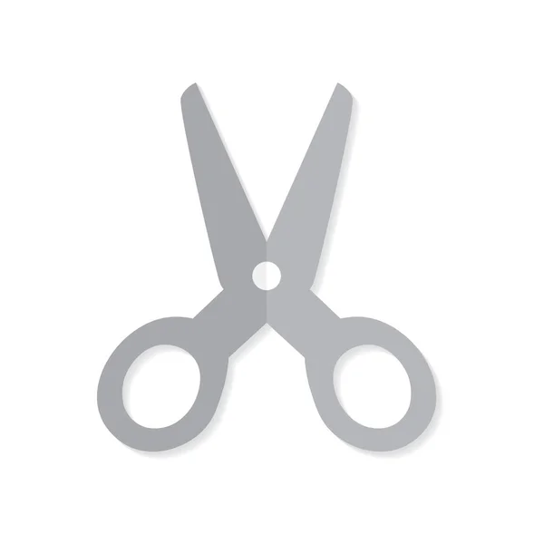 Grey Scissors Icon Vector Illustration — Stock Vector