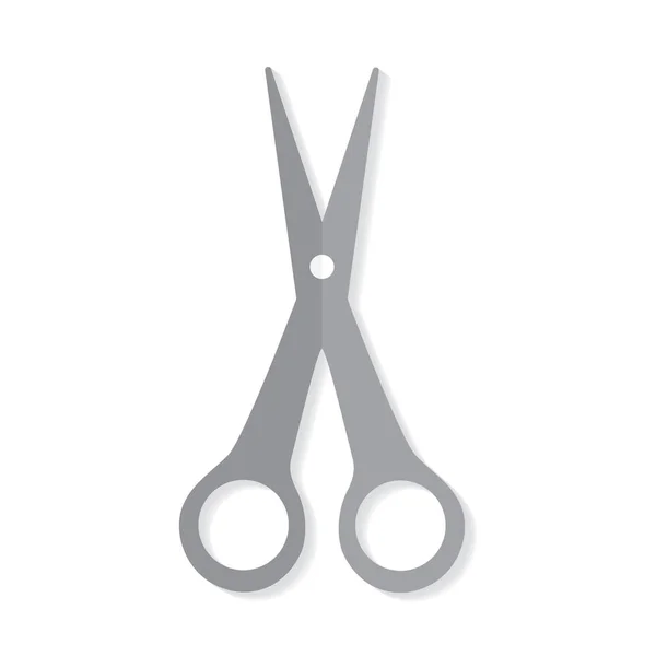 Grey Scissors Icon Vector Illustration — Stock Vector