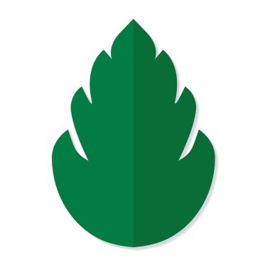 yaprak yeşil simge vektör çizim