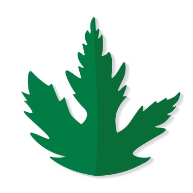 yaprak yeşil simge vektör çizim