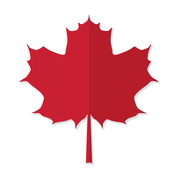 Red Maple Leaf Ikon Vektor Illustration — Stock vektor