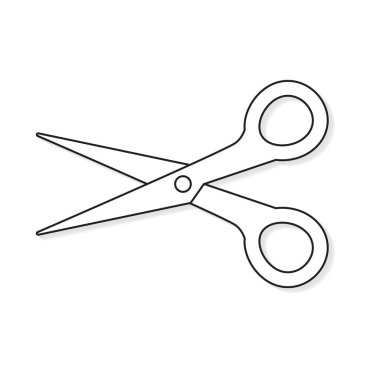 makas simge vektör çizim