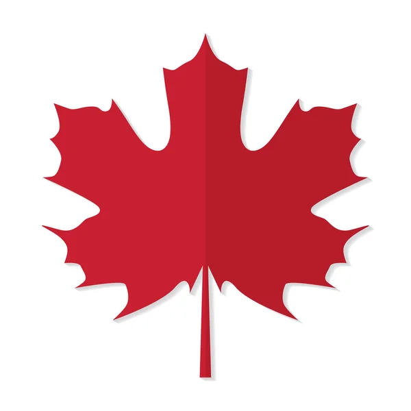 Red Maple Leaf Ikon Vektor Illustration — Stock vektor