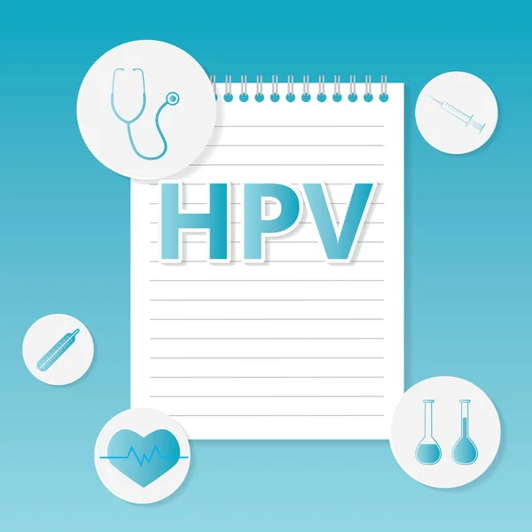 Hpv Humaan Papillomavirus Medische Concept Vector Illustratie — Stockvector