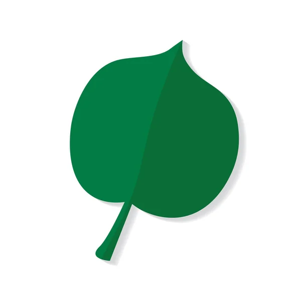 Icono Hoja Verde Vector Ilustración — Vector de stock