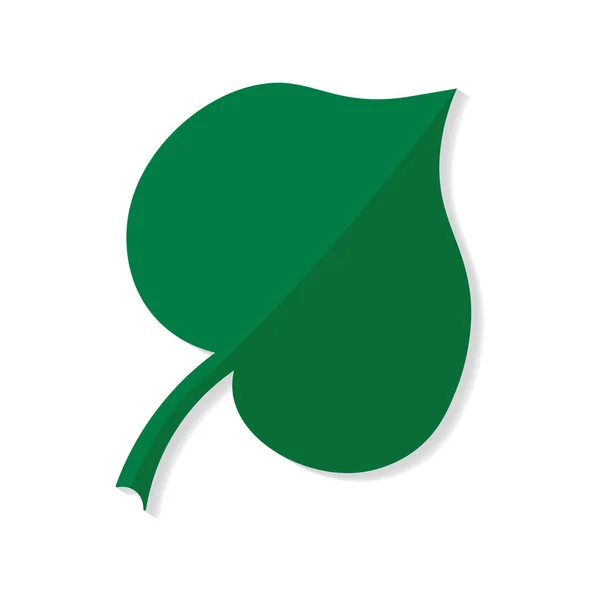 Folha Verde Icon Ilustração Vetorial —  Vetores de Stock