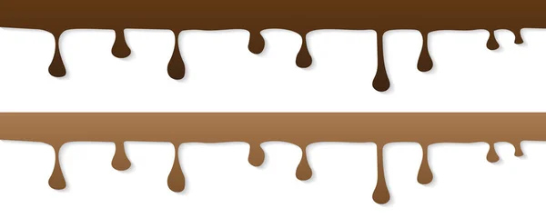 チョコレートの甘いしずくベクトル図 — ストックベクタ