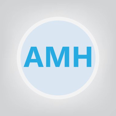 AMH (Anti Mullerian hormon) kısaltma-vektör çizim