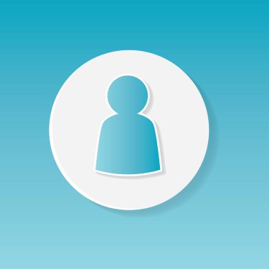 mavi kişi simge vektör çizim