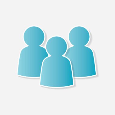 mavi insanlar simge vektör çizim