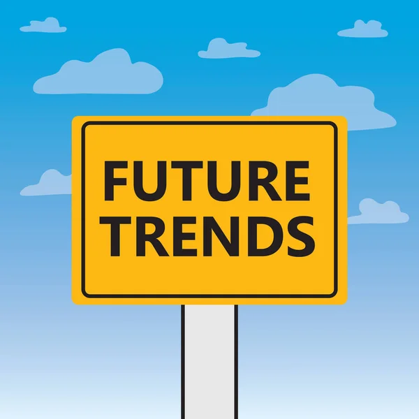 Future Trends Written Billboard Vector Illustration — Stock Vector