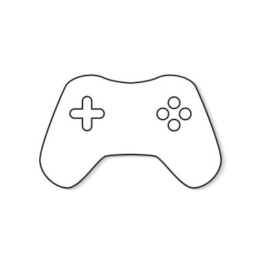 siyah oyun çubuğu simge vektör çizim