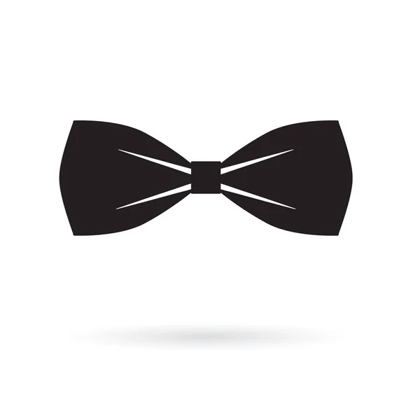 Чорний Лук Краватка Значок Векторна Ілюстрація — стоковий вектор