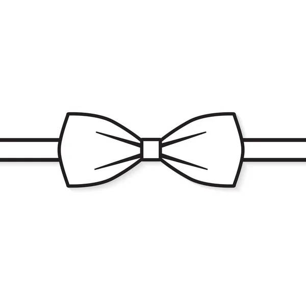 Чорний Лук Краватка Значок Векторна Ілюстрація — стоковий вектор