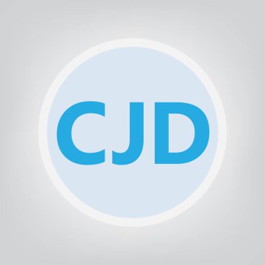Cjd (Creutzfeldt - Jakob hastalığı) kısaltma-vektör çizim