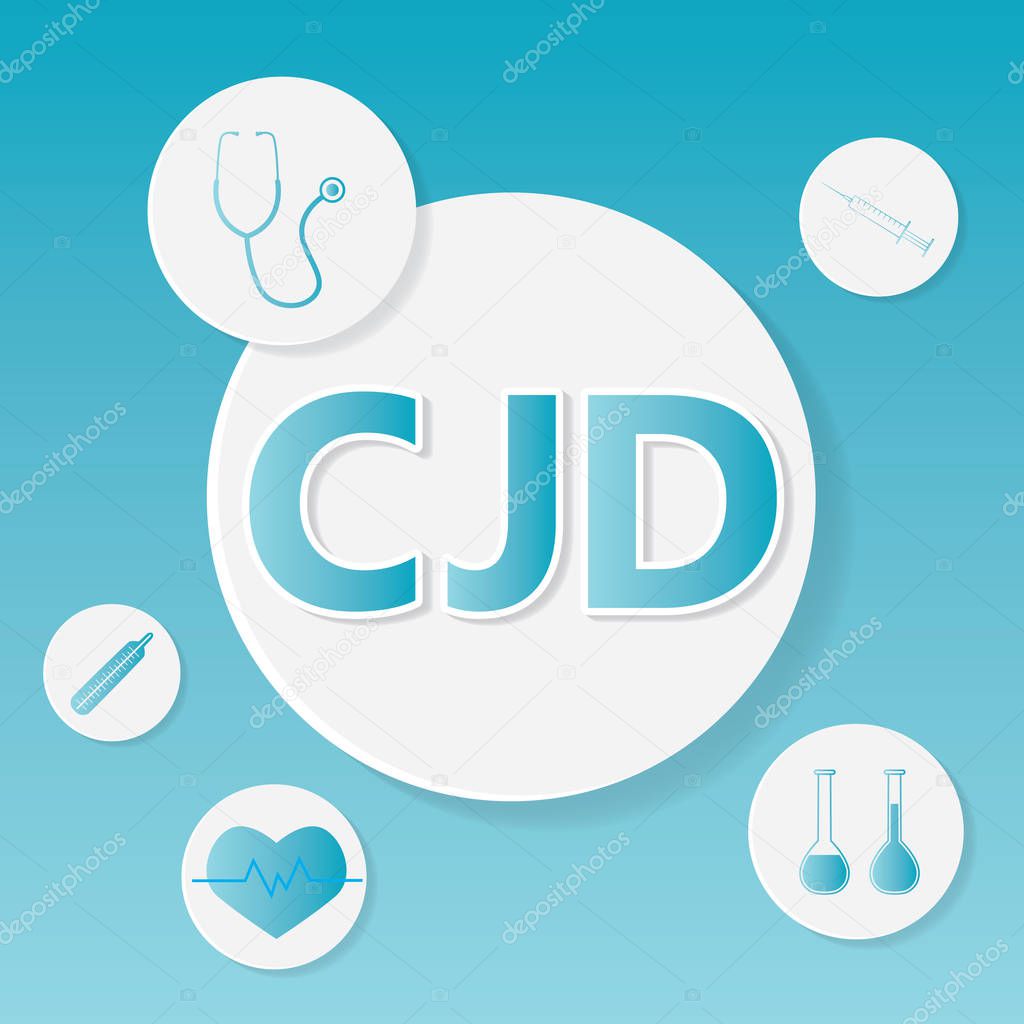 CJD (CreutzfeldtJakob Disease) medical concept-  vector illustration