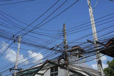 kablo ve teller Tay sokakta arapsaçı closeup
