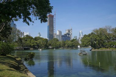 güzel Lumpini Park bölgesinde Silom, Bangkok, Tayland