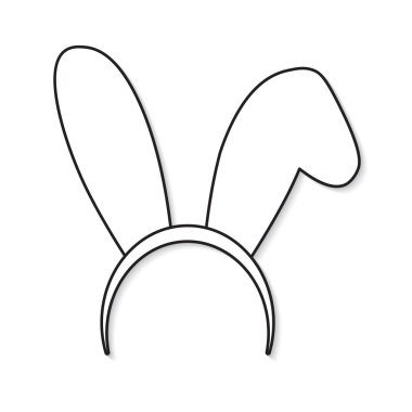 tavşan kulaklar kafa bandı-vektör çizim