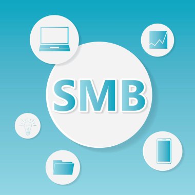 SMB (küçük ve orta ölçekli işletme) iş kavramı-vektör çizim