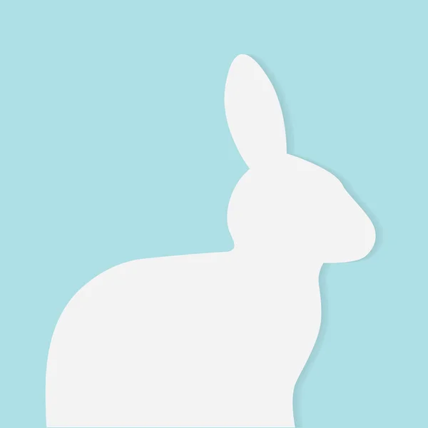 Силуэт пасхального кролика - векторная иллюстрация — стоковый вектор