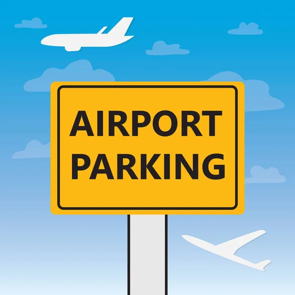 Aeropuerto de estacionamiento señalización vector ilustración — Archivo Imágenes Vectoriales