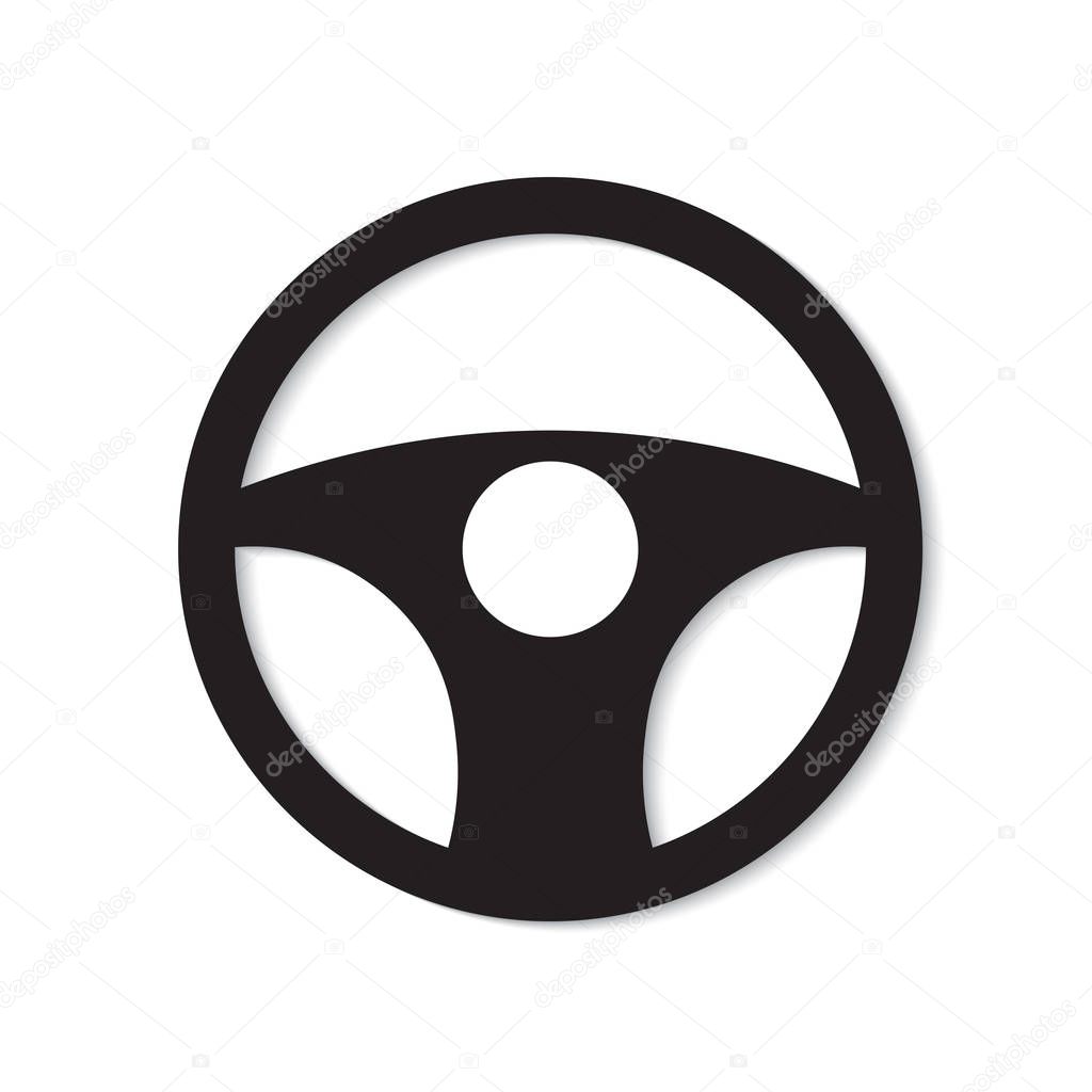 car steering wheel icon- vector illustration