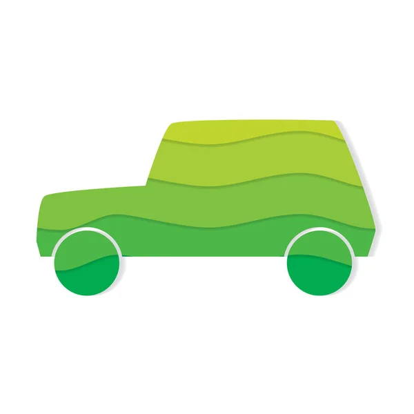 Umweltfreundliches Auto Icon-Vektor-Illustration — Stockvektor