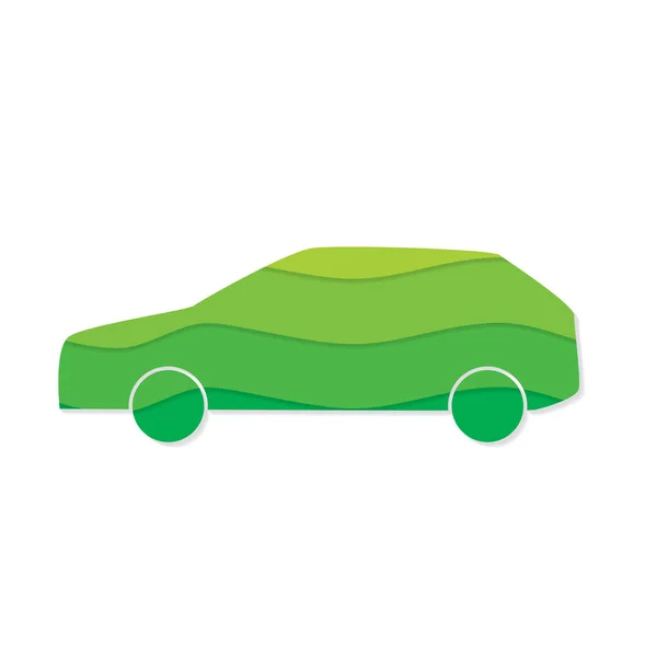 Eco vriendelijke auto pictogram-vector illustratie — Stockvector