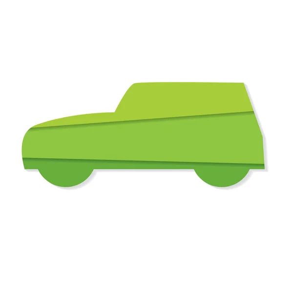 Umweltfreundliches Auto Icon-Vektor-Illustration — Stockvektor