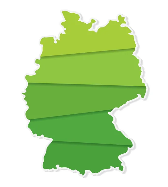 Ecología Alemania mapa concepto-vector ilustración — Vector de stock