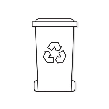 geri dönüşüm kutusu simgesi-vektör çizim