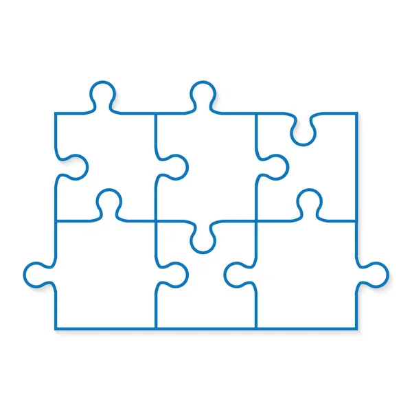 Puzzleteile Icon-Vektor-Illustration — Stockvektor