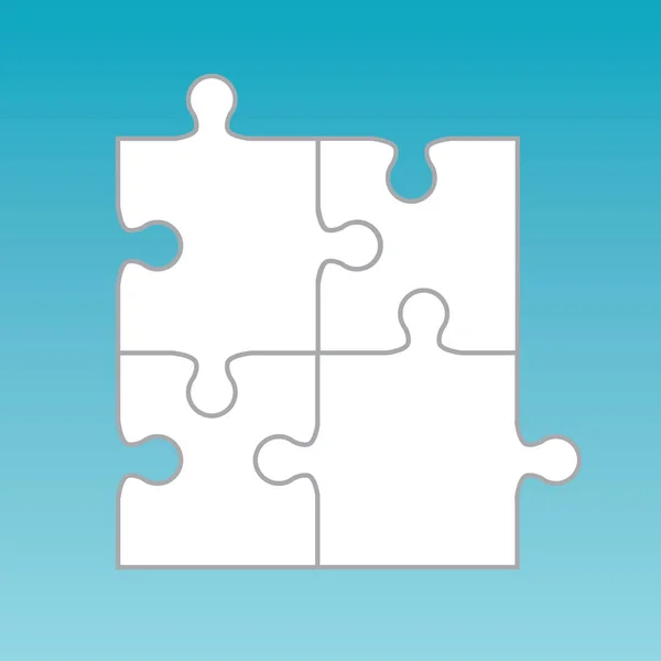 Puzzleteile Icon-Vektor-Illustration — Stockvektor