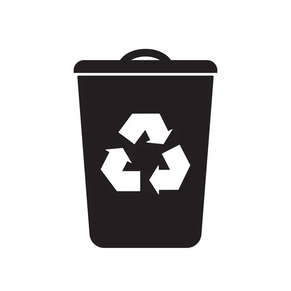 Recycle bin εικονίδιο-διανυσματικά εικονογράφηση — Διανυσματικό Αρχείο