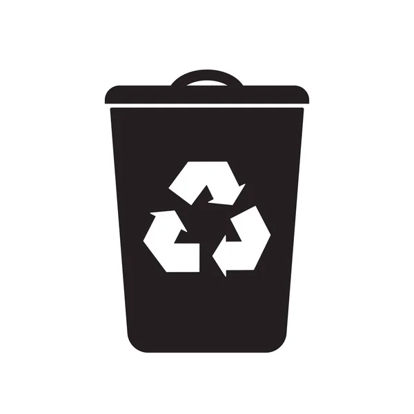 Reciclar bin icon- ilustração vetor — Vetor de Stock