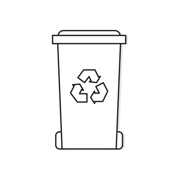 Riciclare bin icon- vettoriale illustrazione — Vettoriale Stock