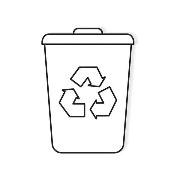 Reciclar bin icon- ilustração vetor — Vetor de Stock