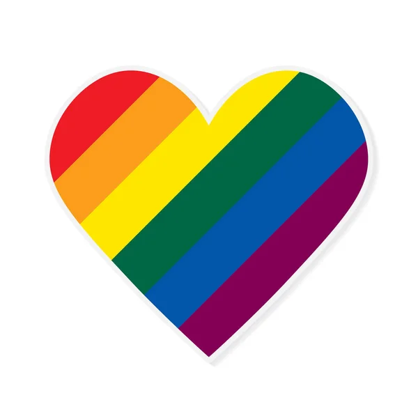 ЛГБТ-веселка фальг серце-Векторна ілюстрація — стоковий вектор