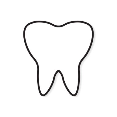 Diş simge vektör çizim